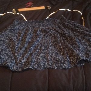 Blue with white stars skirt.